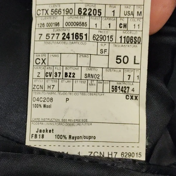 Zegna 15 Milmil 15 Black Wool Jacket